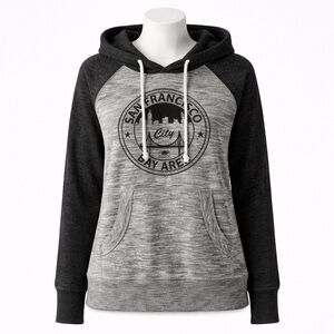 Size L Klesis Land San Francisco Bay Area Heathered Grey Hoodie